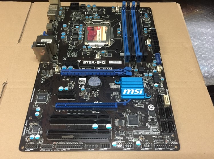 MSI B75A-G41 Intel B75 LGA1155 VGA Motherboard With I/O Shieid