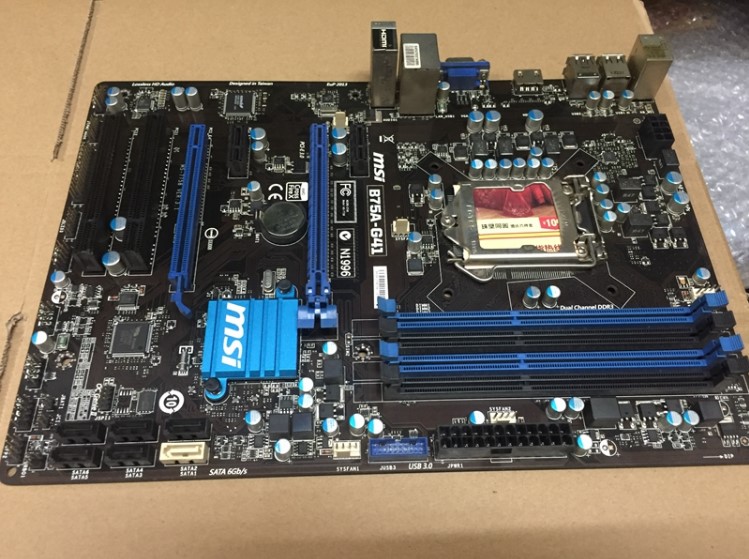 MSI B75A-G41 Intel B75 LGA1155 VGA Motherboard With I/O Shieid