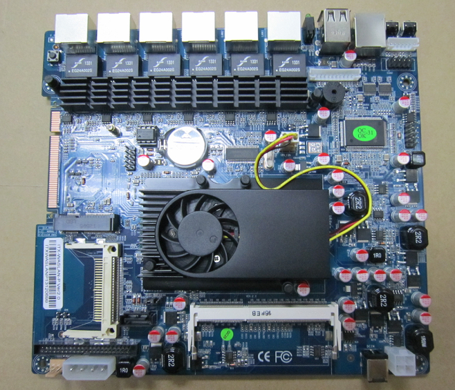 6 network port D525 motherboard ITX-WASLAN-P low work cost ros Dimension Leagueway