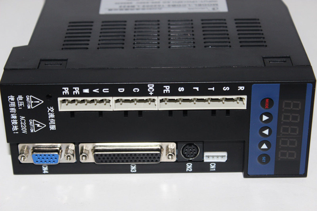 Single phase 220V 1000W 1KW 4N.m 2500rpm 80mm AC servo motor drive kit