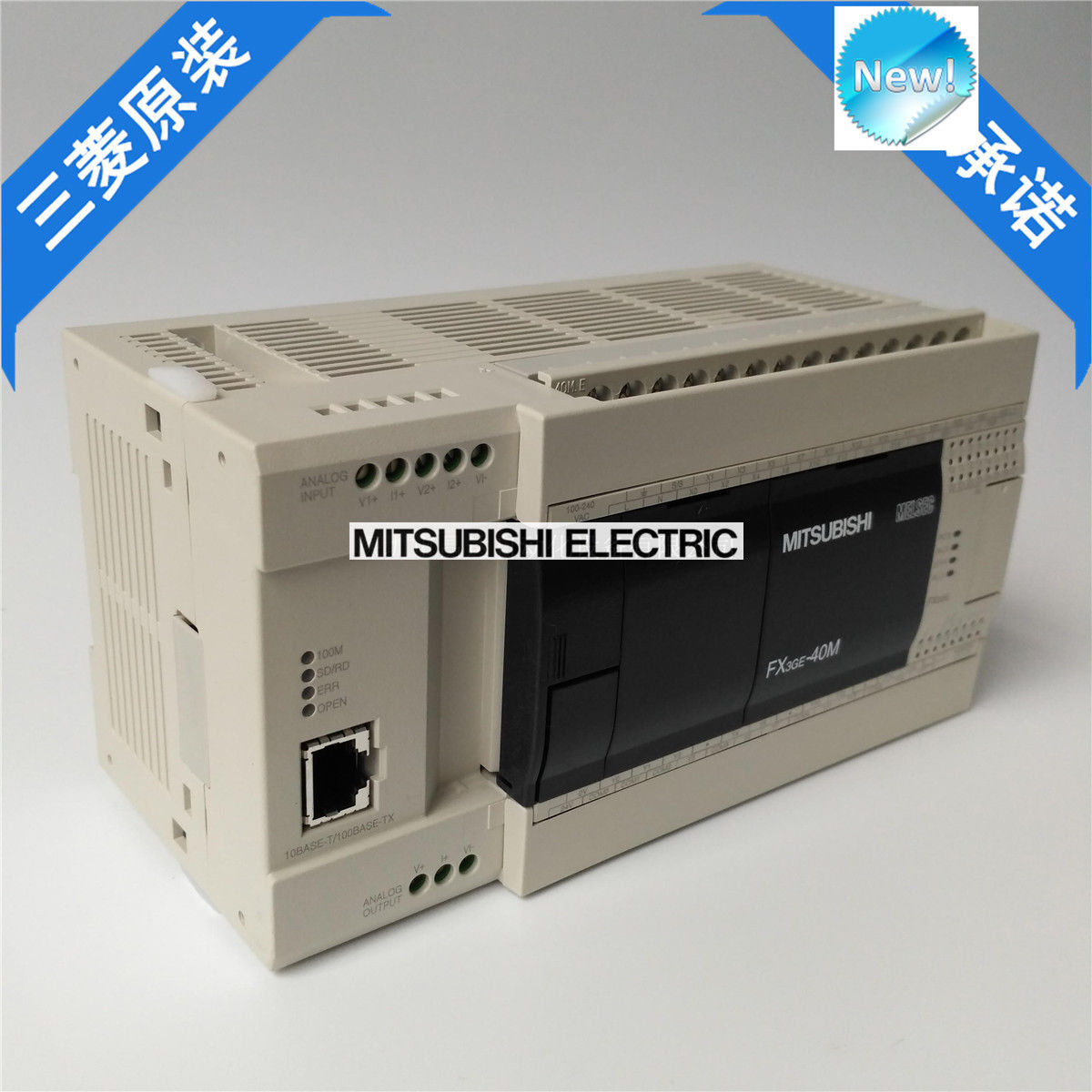 New Mitsubishi  PLC FX3GE-40MR/ES In Box FX3GE40MRES