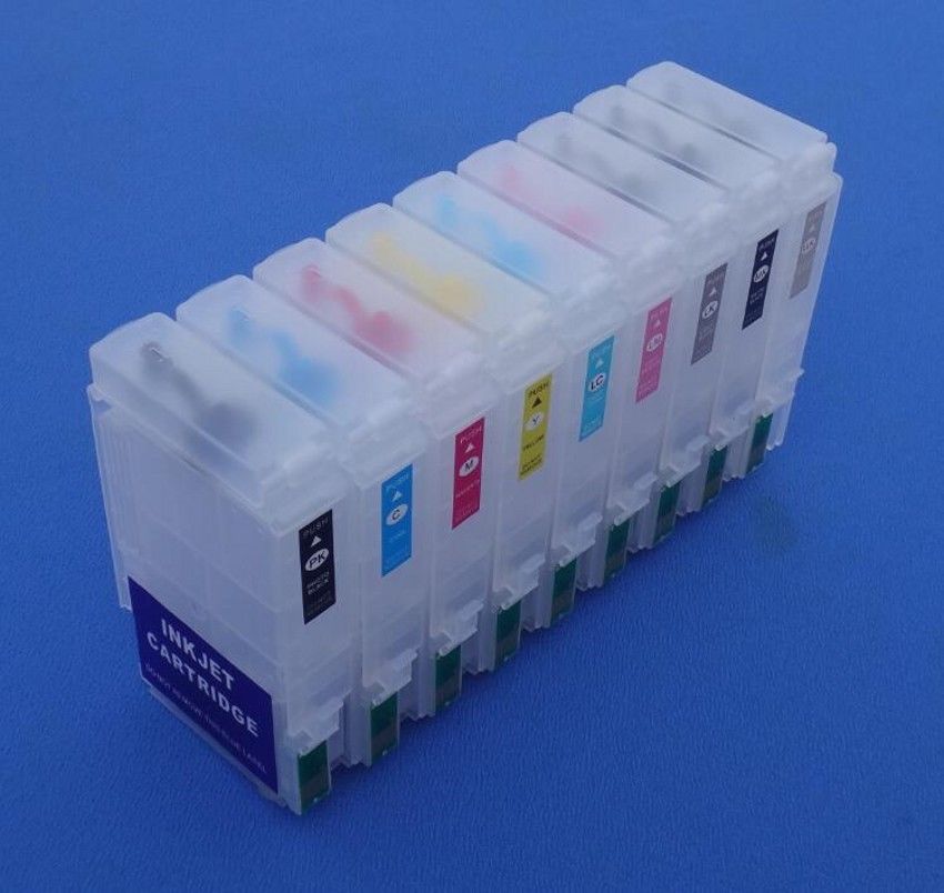 80ML 9pcs for EP SureColor P600 refillable ink cartridge with Auto Reset Chip