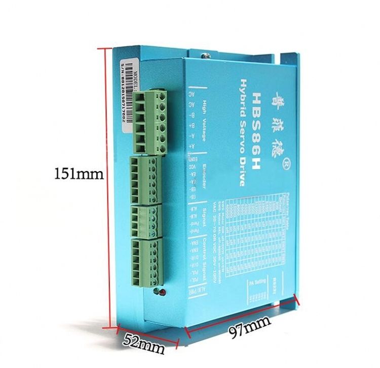 DSP stepper drive HBS86H NEMA34 motor Hybrid servo 30-100VDC 8A Leadshine