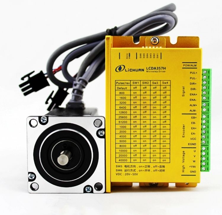 LC57H3100 + LCDA357H NEMA23 3NM 3PHASE Closed-Loop Stepper Motor Driver Kit CNC