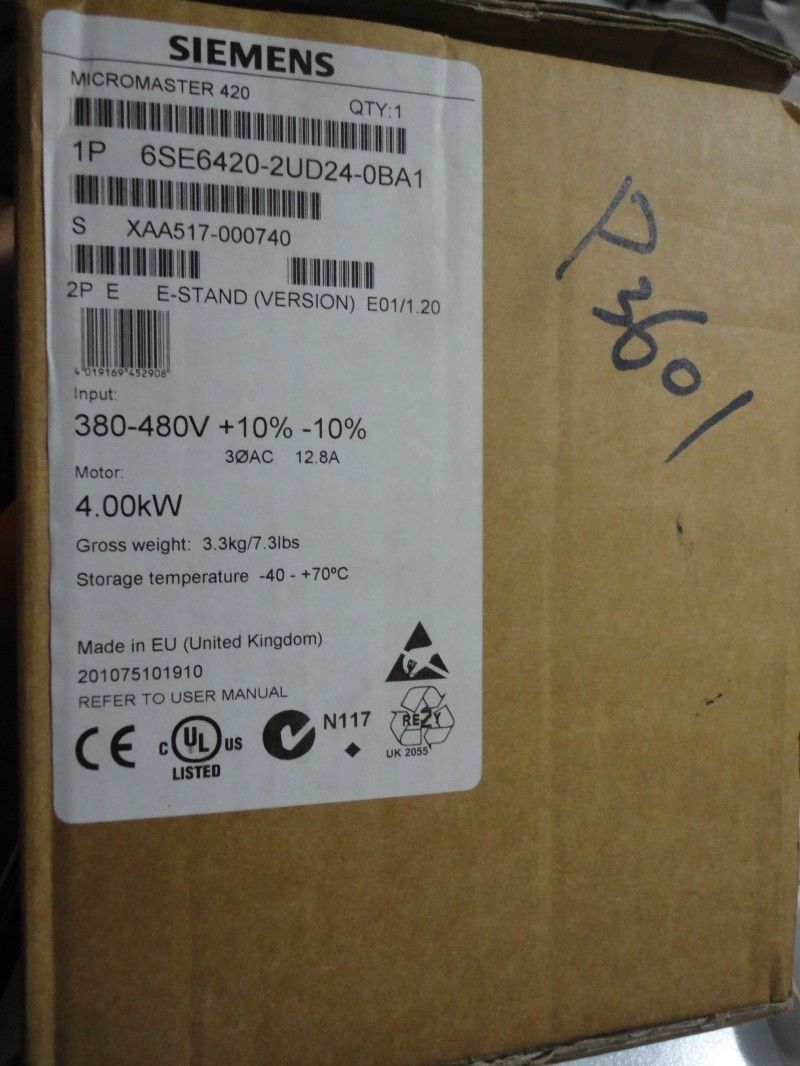 NEW&ORIGINAL Siemens FREQUENCY INVERTER 6SE6420-2UD24-0BA1